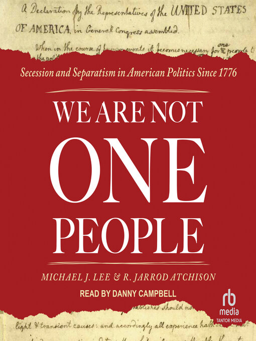 Title details for We Are Not One People by Michael J. Lee - Available